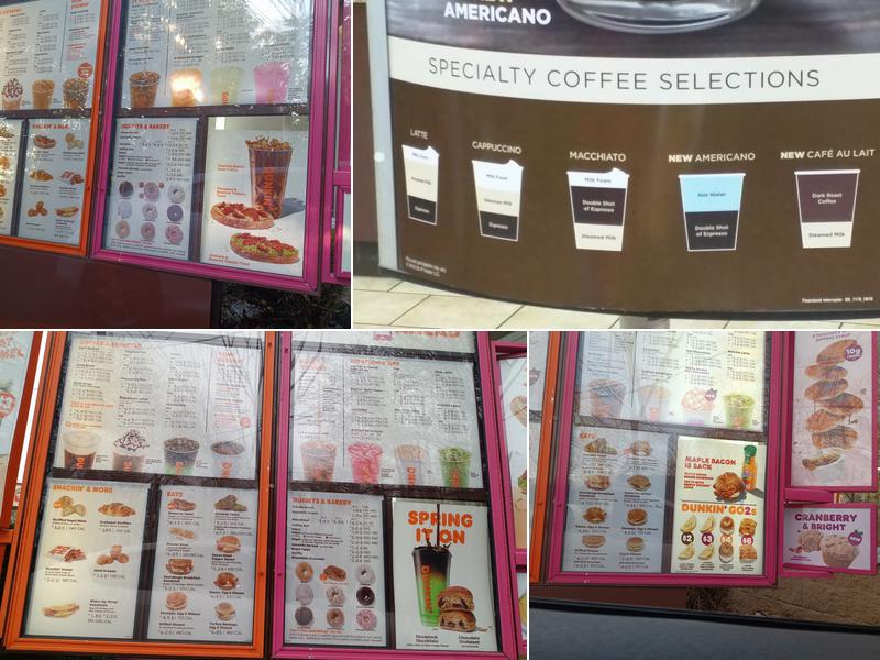 Dunkin' Menu