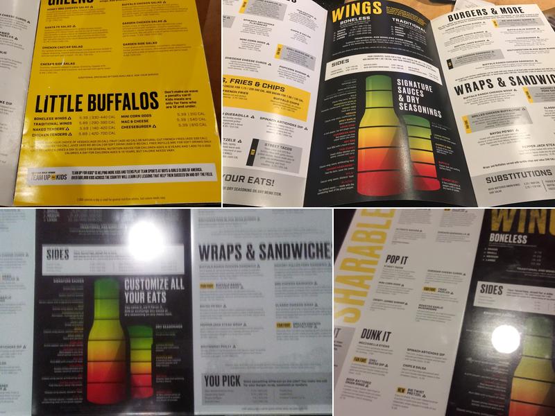 Buffalo Wild Wings Menu