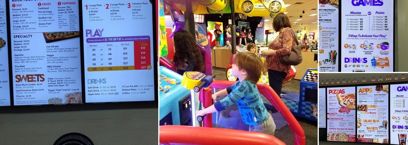 Chuck E. Cheese Menu