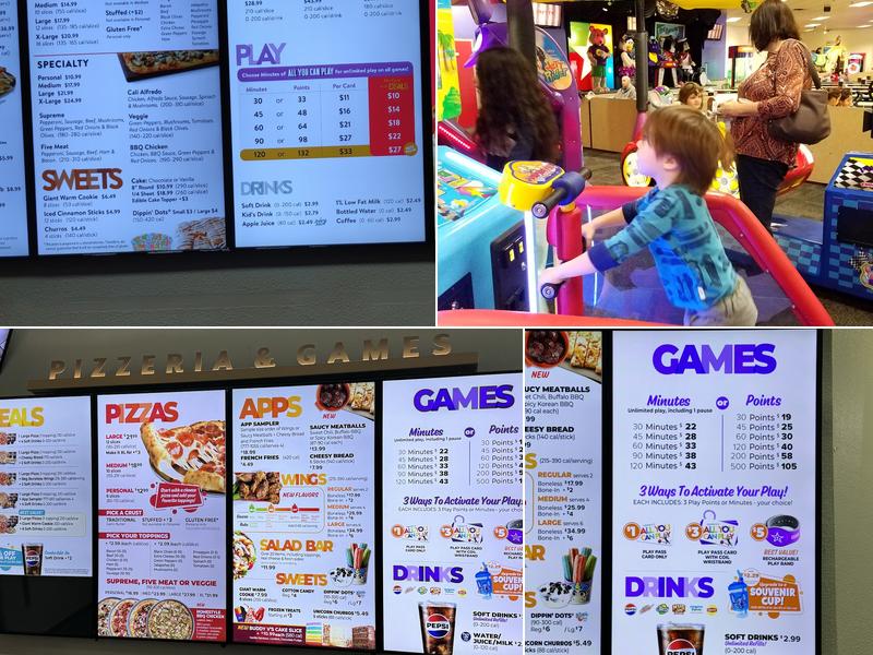 Chuck E. Cheese Menu