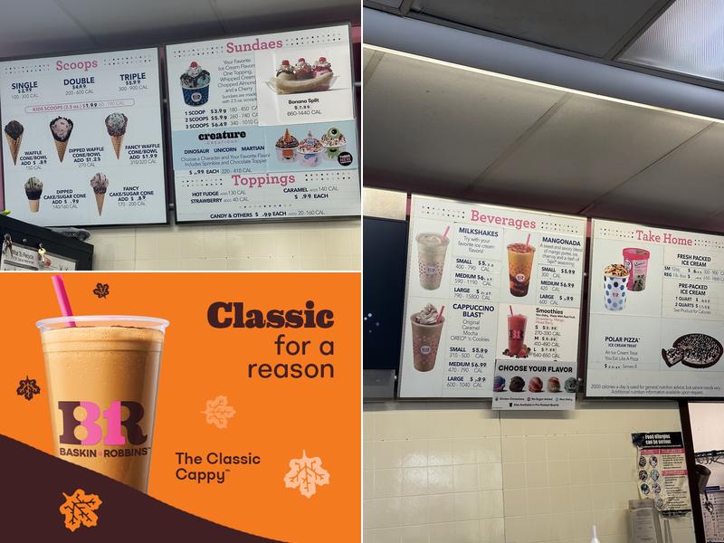 Baskin-Robbins Menu