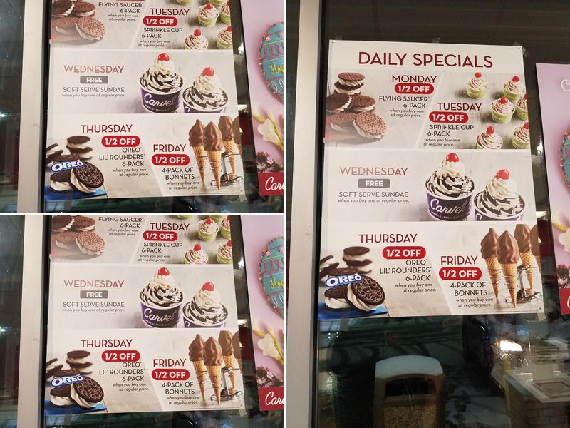 Carvel Menu