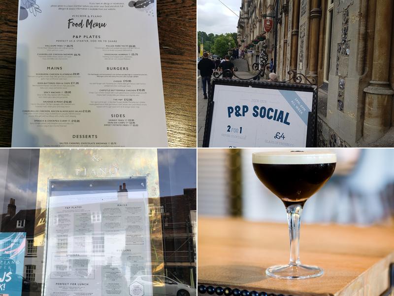 Pitcher & Piano Winchester Menu