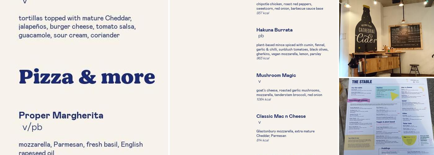 The Winchester Stable Menu