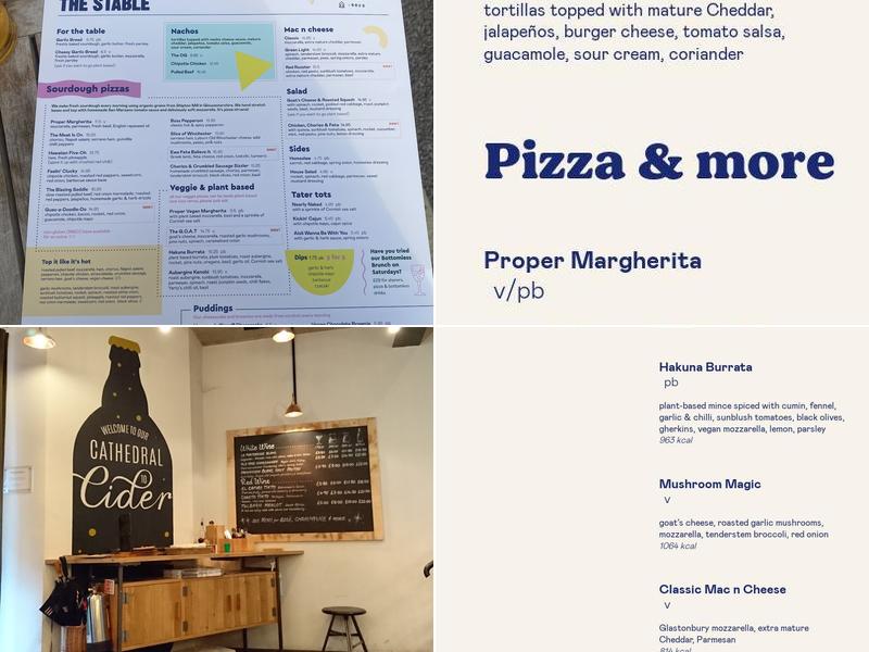 The Winchester Stable Menu