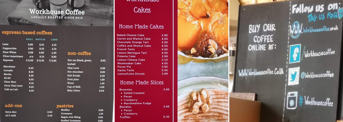 Workhouse Coffee Menu