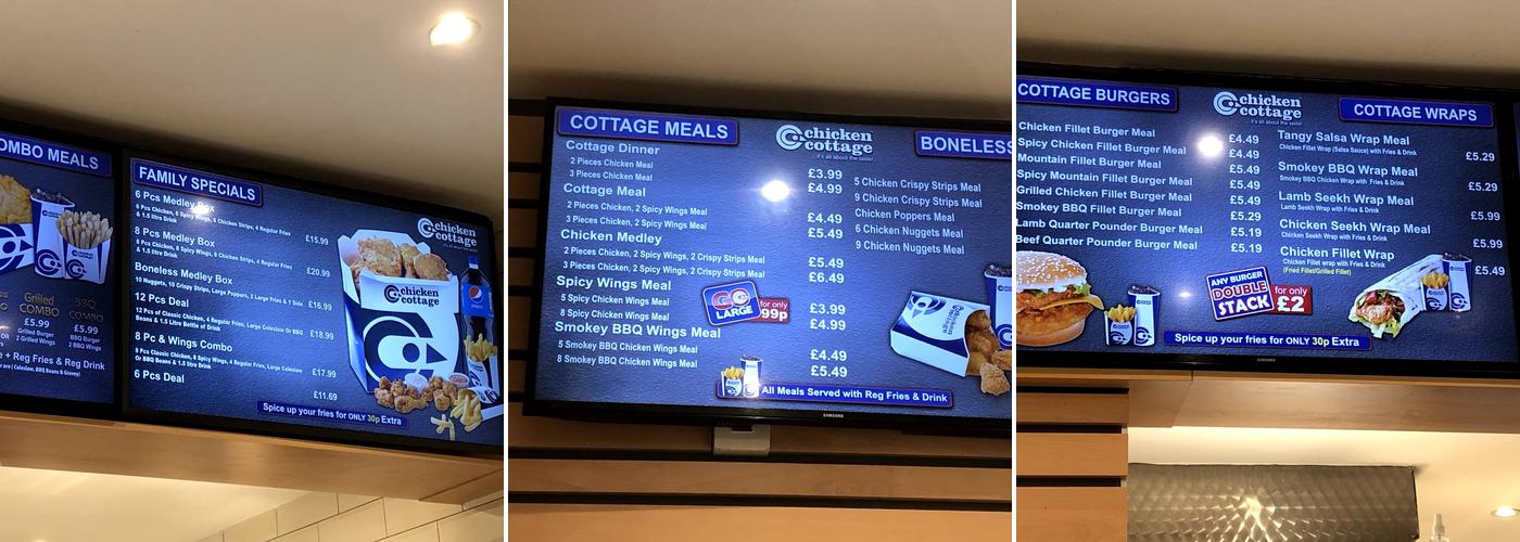 Chicken Cottage Menu