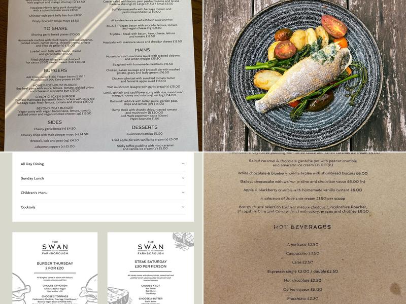 The Swan Menu
