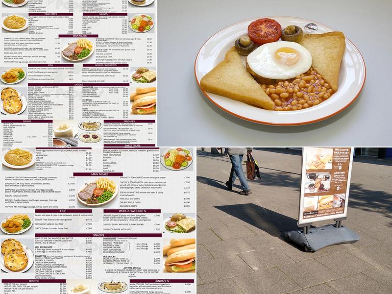 Poppins Restaurant & Cafe - Farnborough Menu