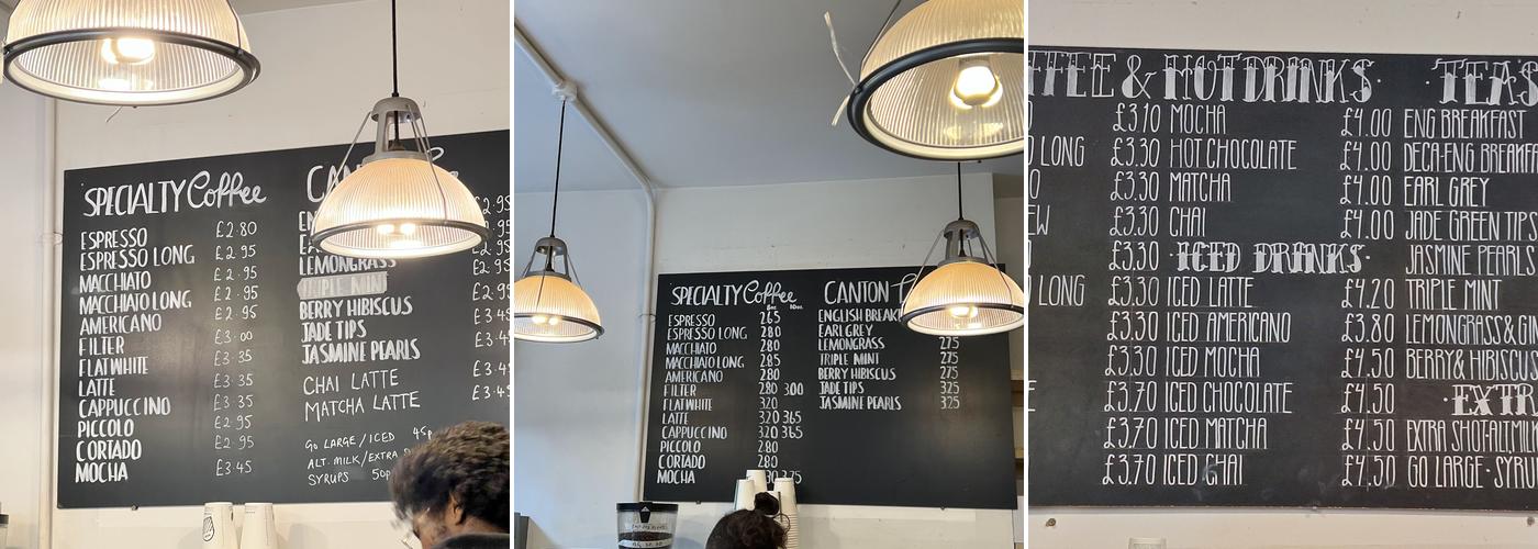 Department of Coffee and Social Affairs Menu