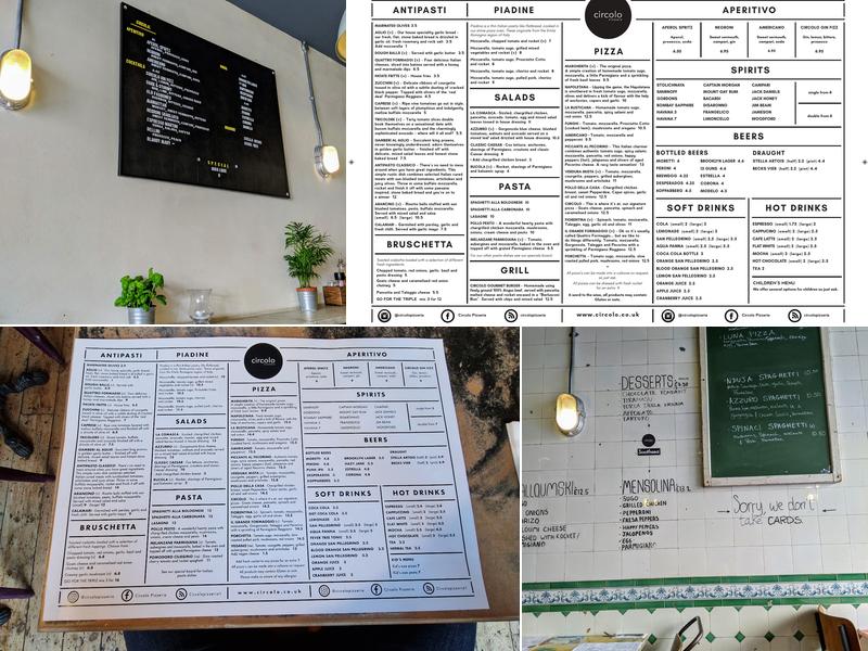 Circolo Pizzeria Menu