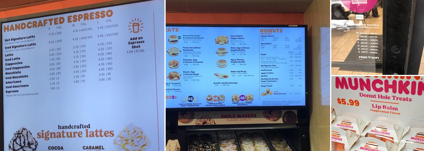 Dunkin' Menu