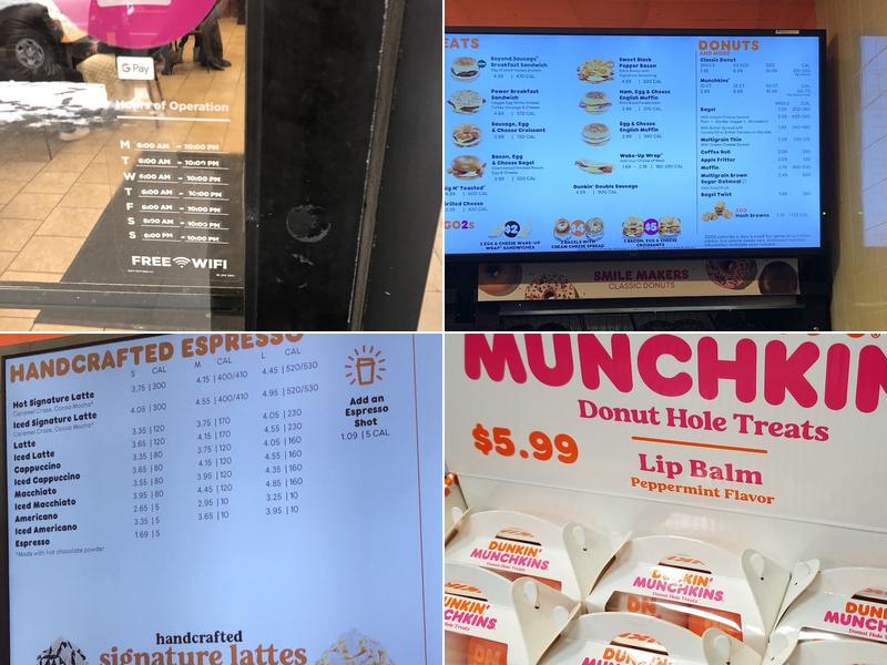 Dunkin' Menu