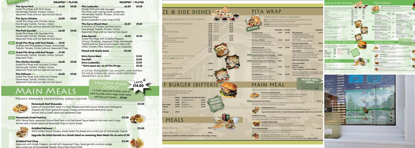 Anesti limited T/A Sula’s Greek Taverna Menu