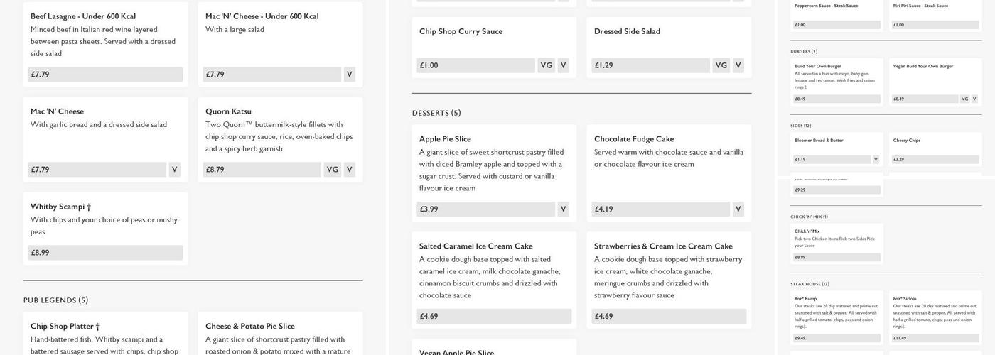 West End Brewery Menu