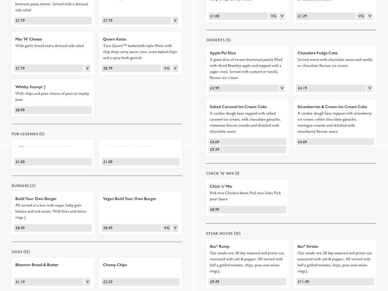 West End Brewery Menu