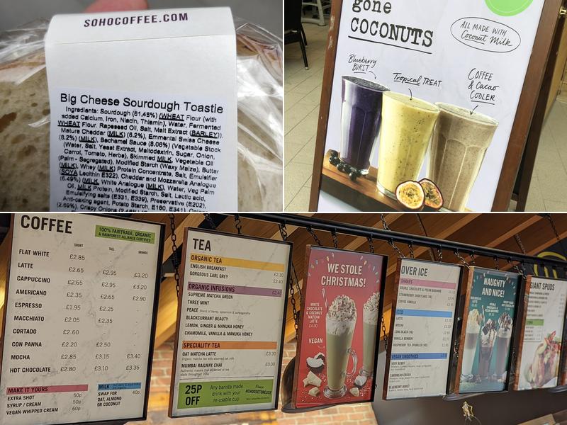 SOHO Coffee Co. Menu