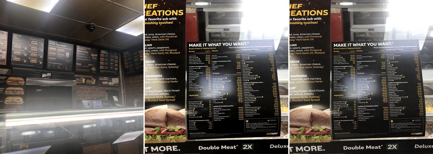 Subway Menu