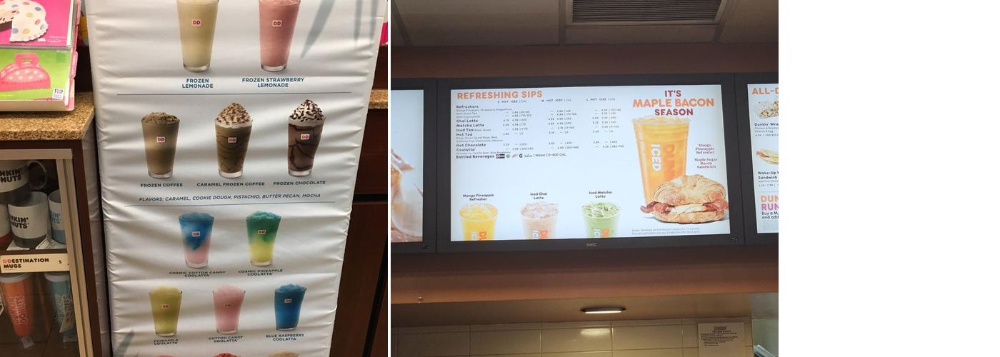 Dunkin' Menu