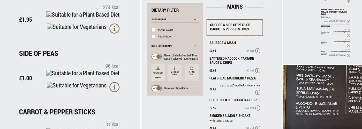 The Ox Row Inn, Salisbury Menu
