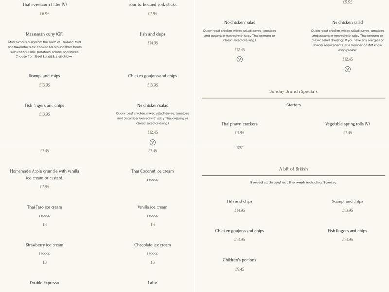 The Jolly Farmer Menu