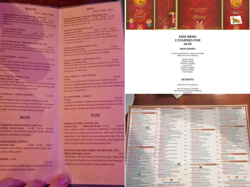 Bodrum Restaurant Menu