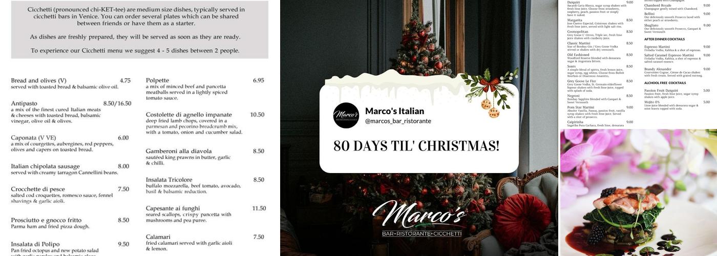 Marco's Menu