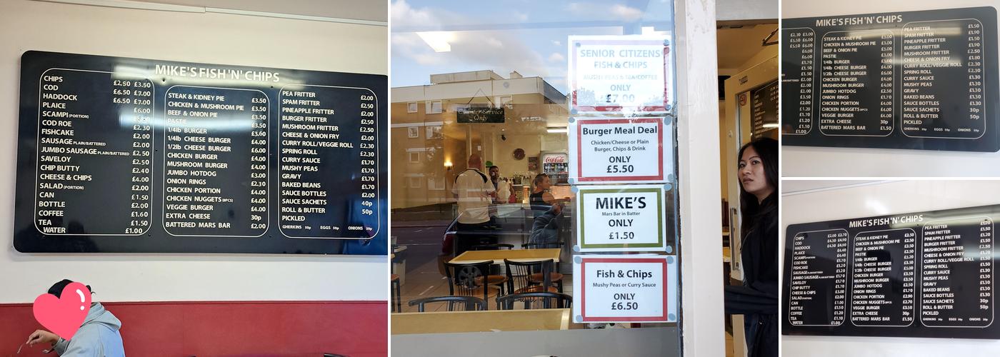 Mike's Fish & Chips Menu