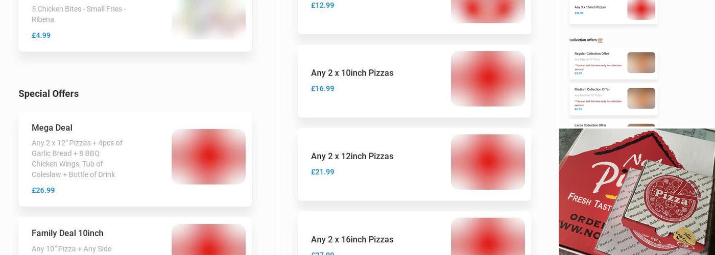 No.1 Pizza (Halesowen) Menu
