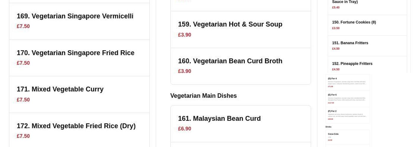 Johnny Wong’s Menu