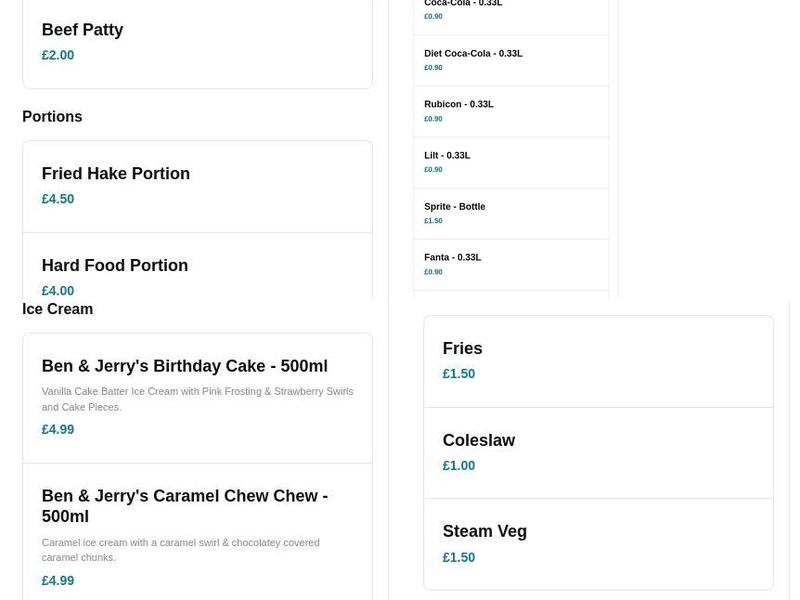 Full-A-Flava Restaurant Menu