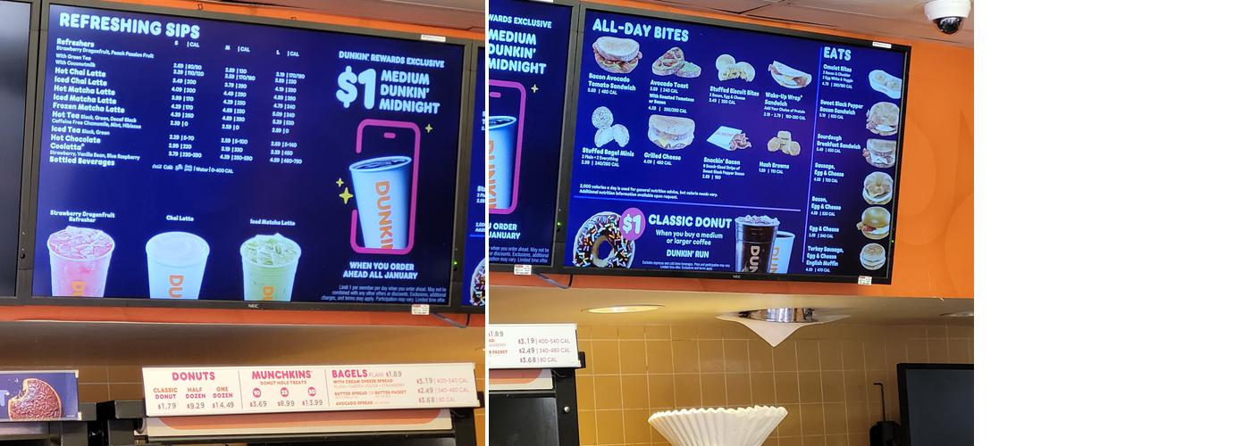 Dunkin' Menu