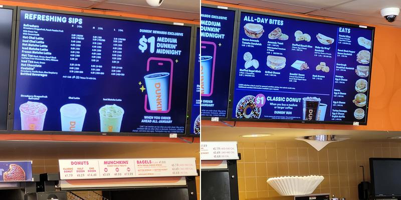 Dunkin' Menu