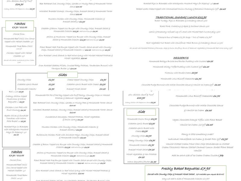 The Swan Menu
