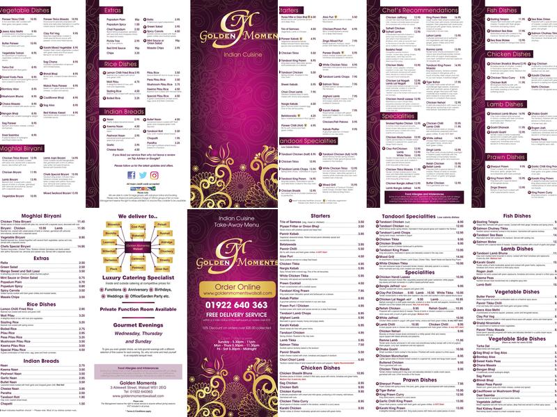 Golden Moments Menu