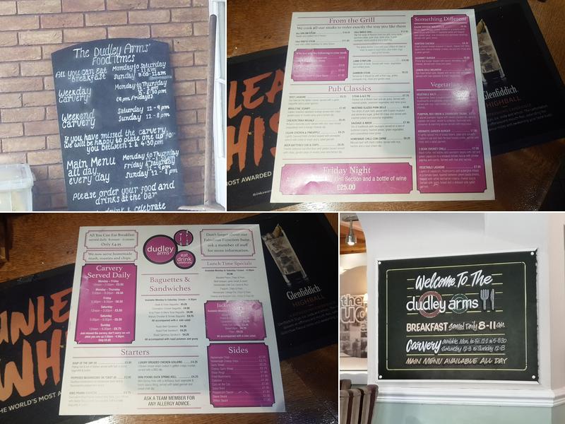 The Dudley Arms Menu