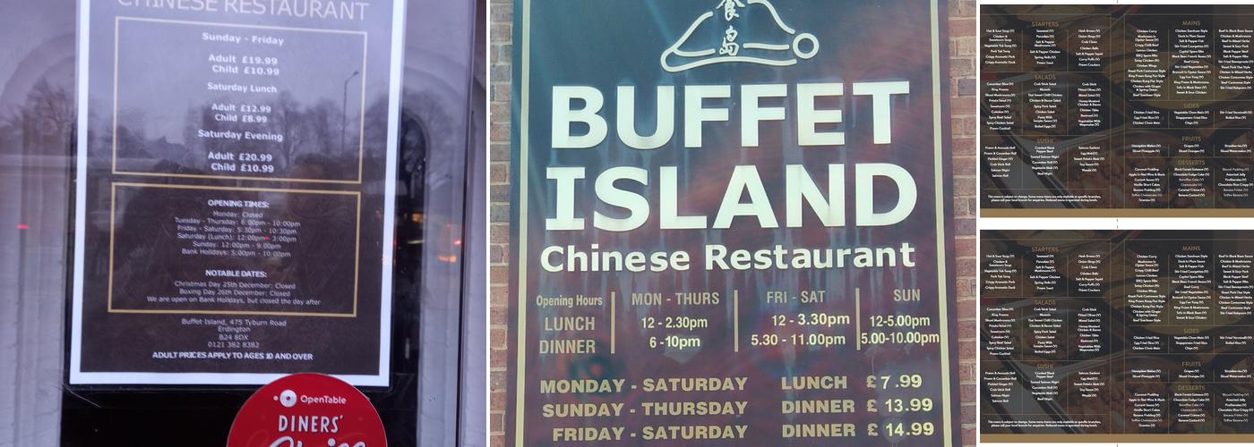 Buffet Island Menu