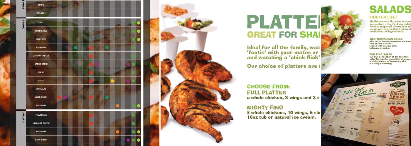 Piri Fino Sutton Coldfield Menu