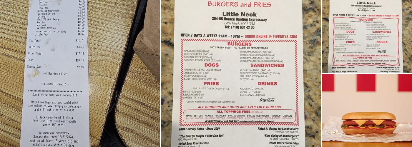 Five Guys Menu