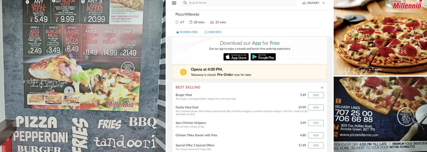 Pizza Millennio Menu