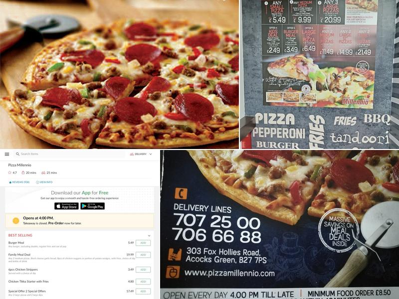 Pizza Millennio Menu