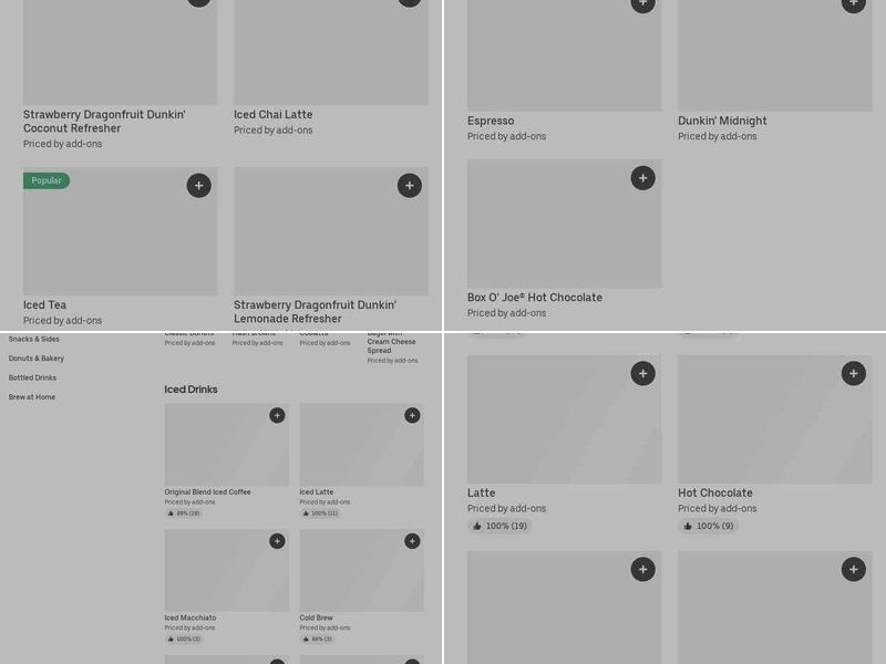 Dunkin' Menu