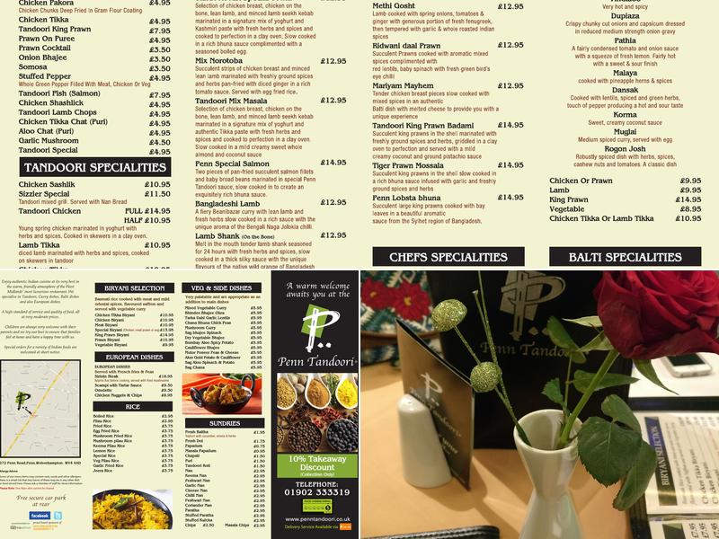 Penn Tandoori Menu