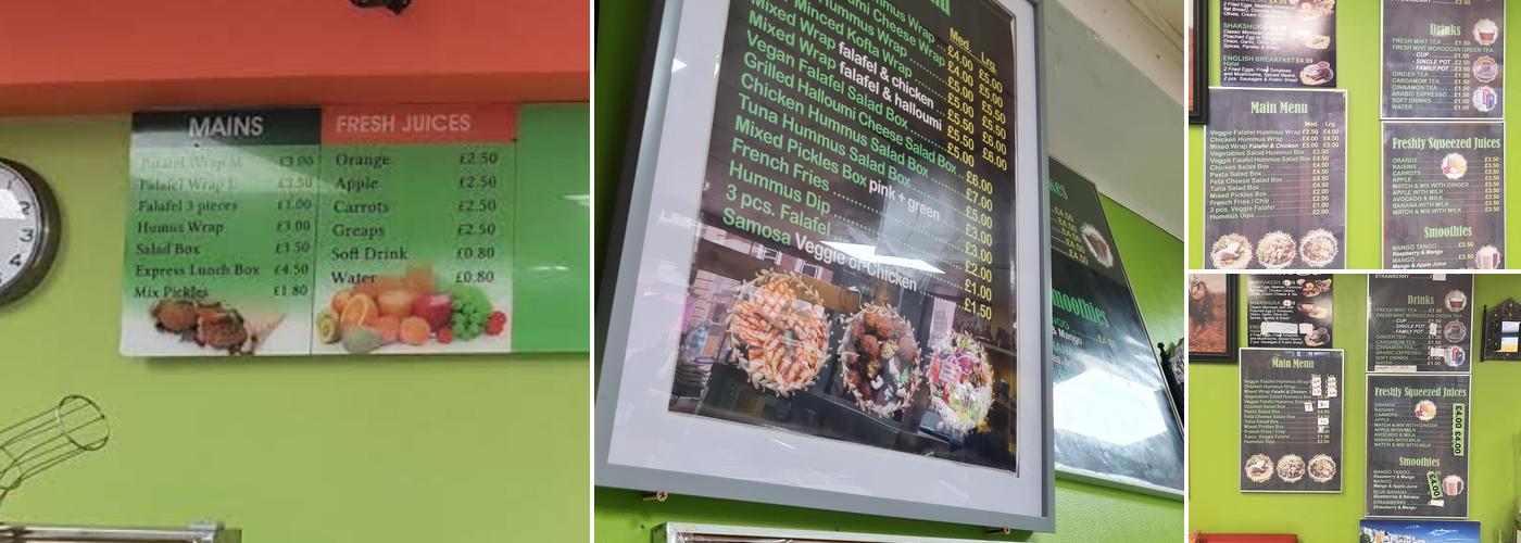 Falafel Corner Uk Menu