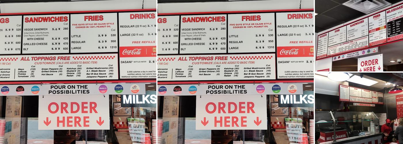 Five Guys Menu