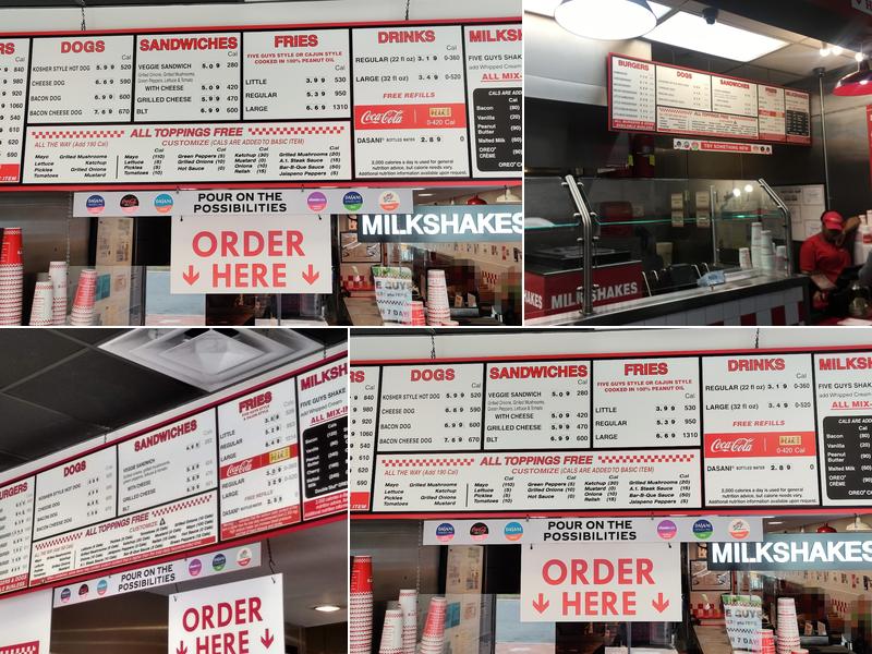 Five Guys Menu