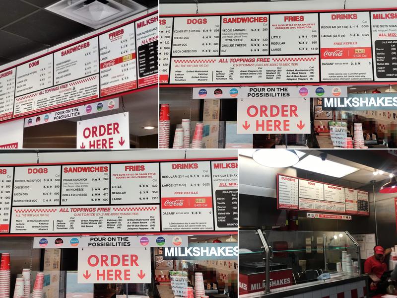 Five Guys Menu