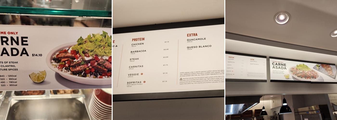 Chipotle Mexican Grill Menu