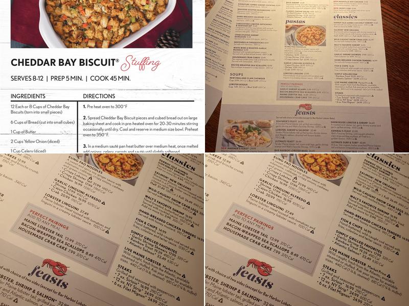 Red Lobster Menu
