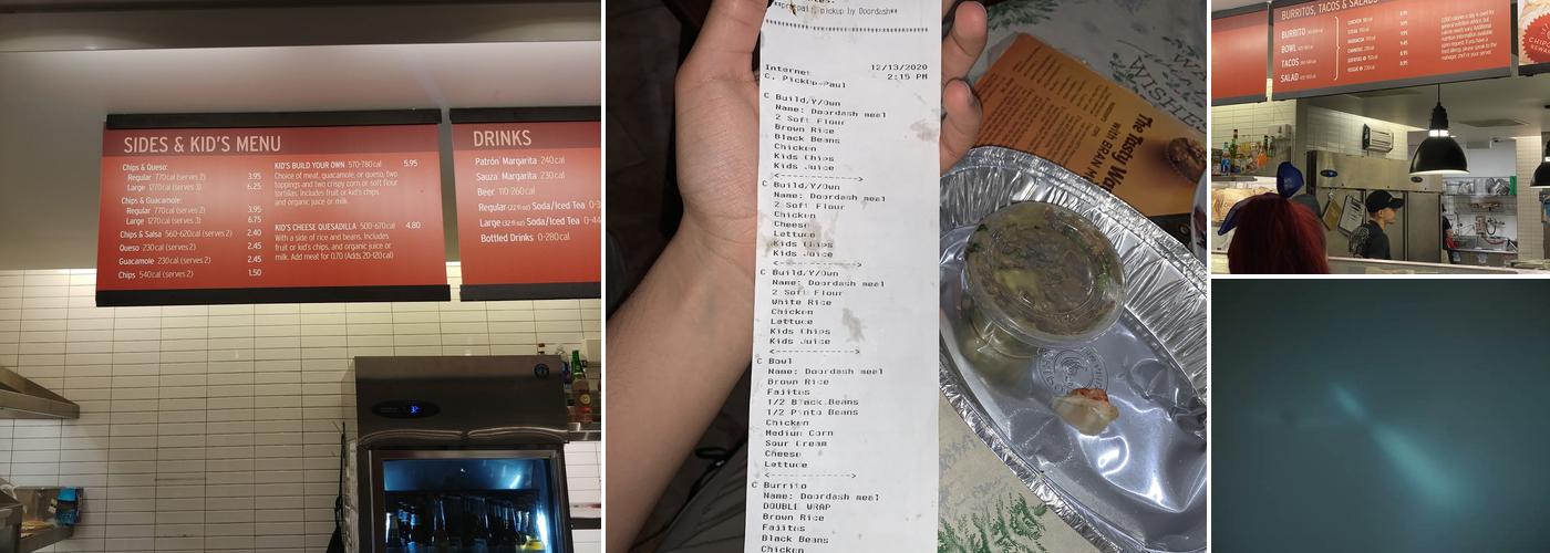 Chipotle Mexican Grill Menu